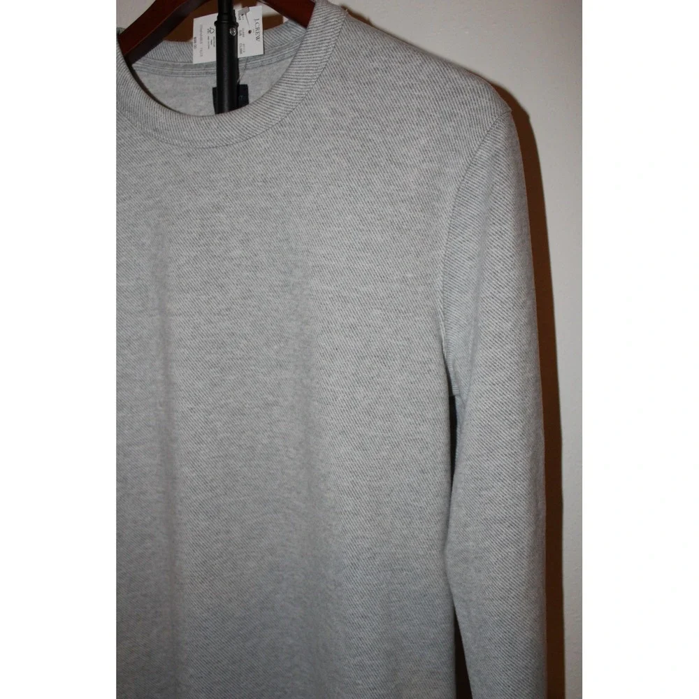 J.Crew Men's Textured Knit Long Sleeve Crewneck Heather Grey CL388 Size M NWT